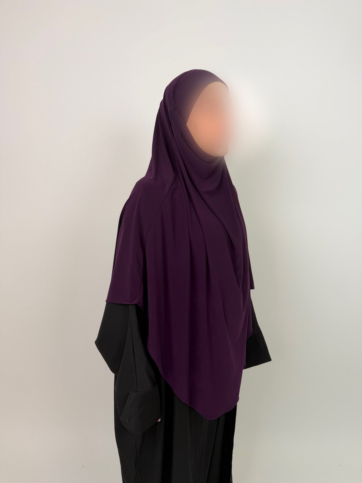 Khimar Jersey Premium luxe - Aubergine