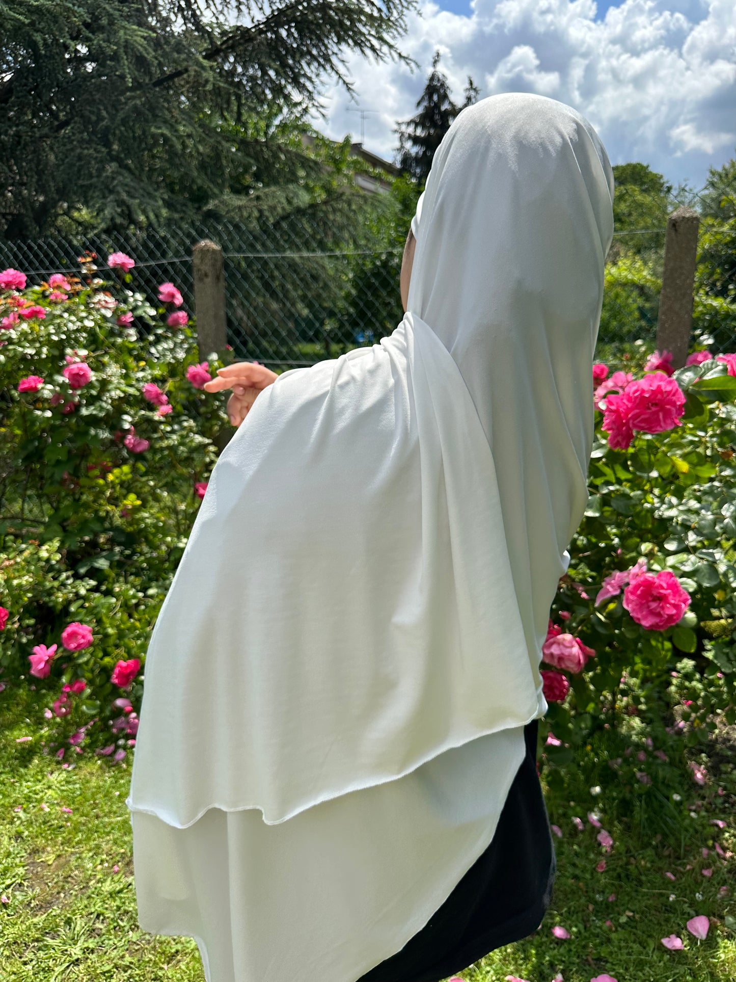 Jersey premium luxe à nouer ~ Blanc