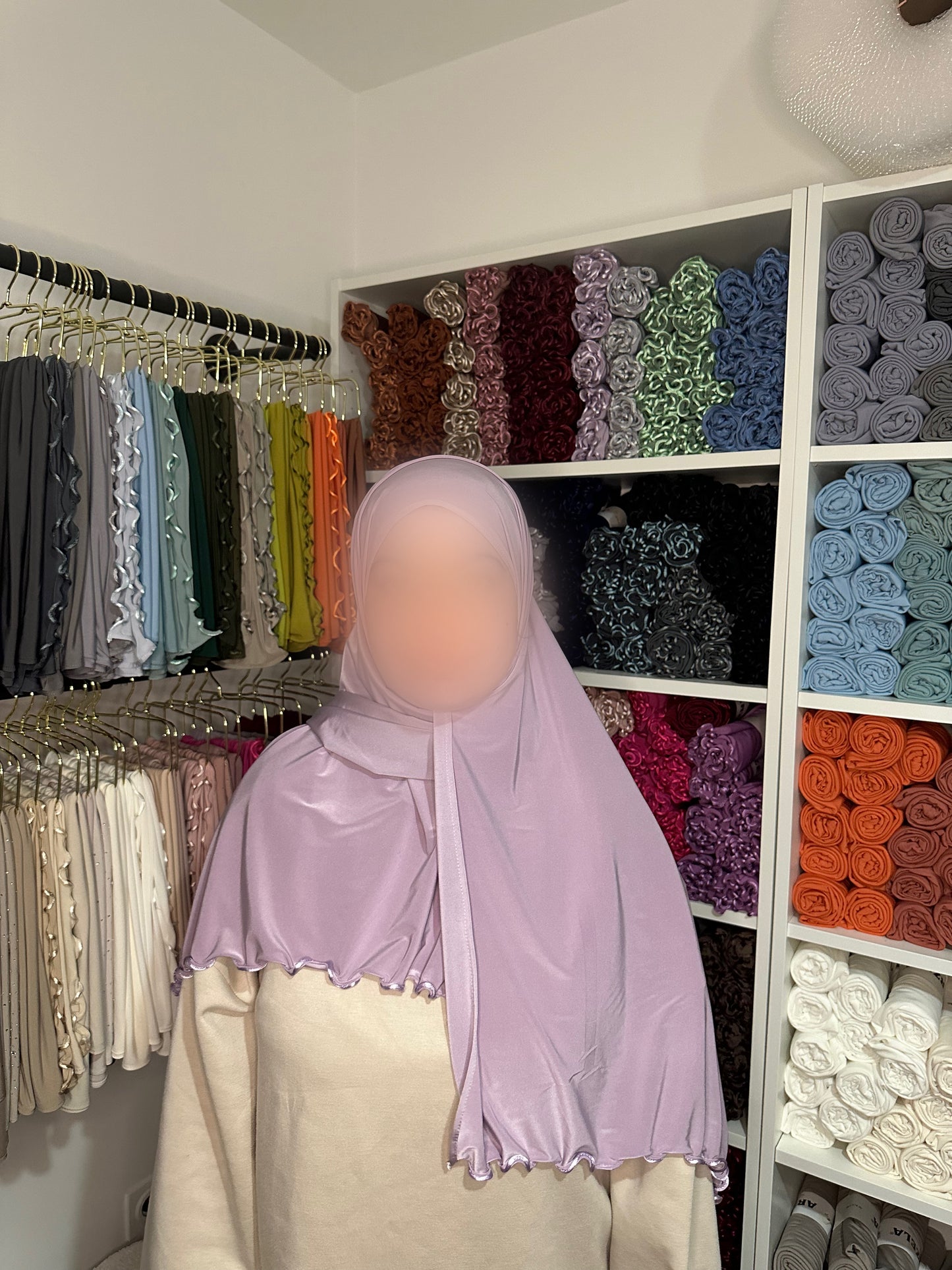 Jersey prenium satin frisé - Lila