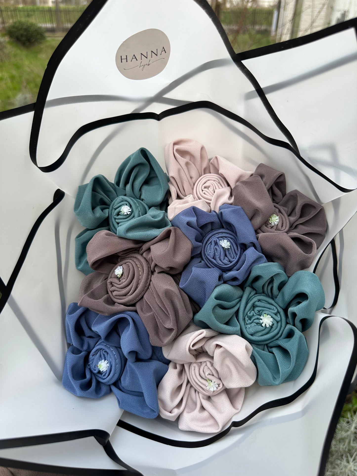 Bouquet de quatre Hijabs - Lagon