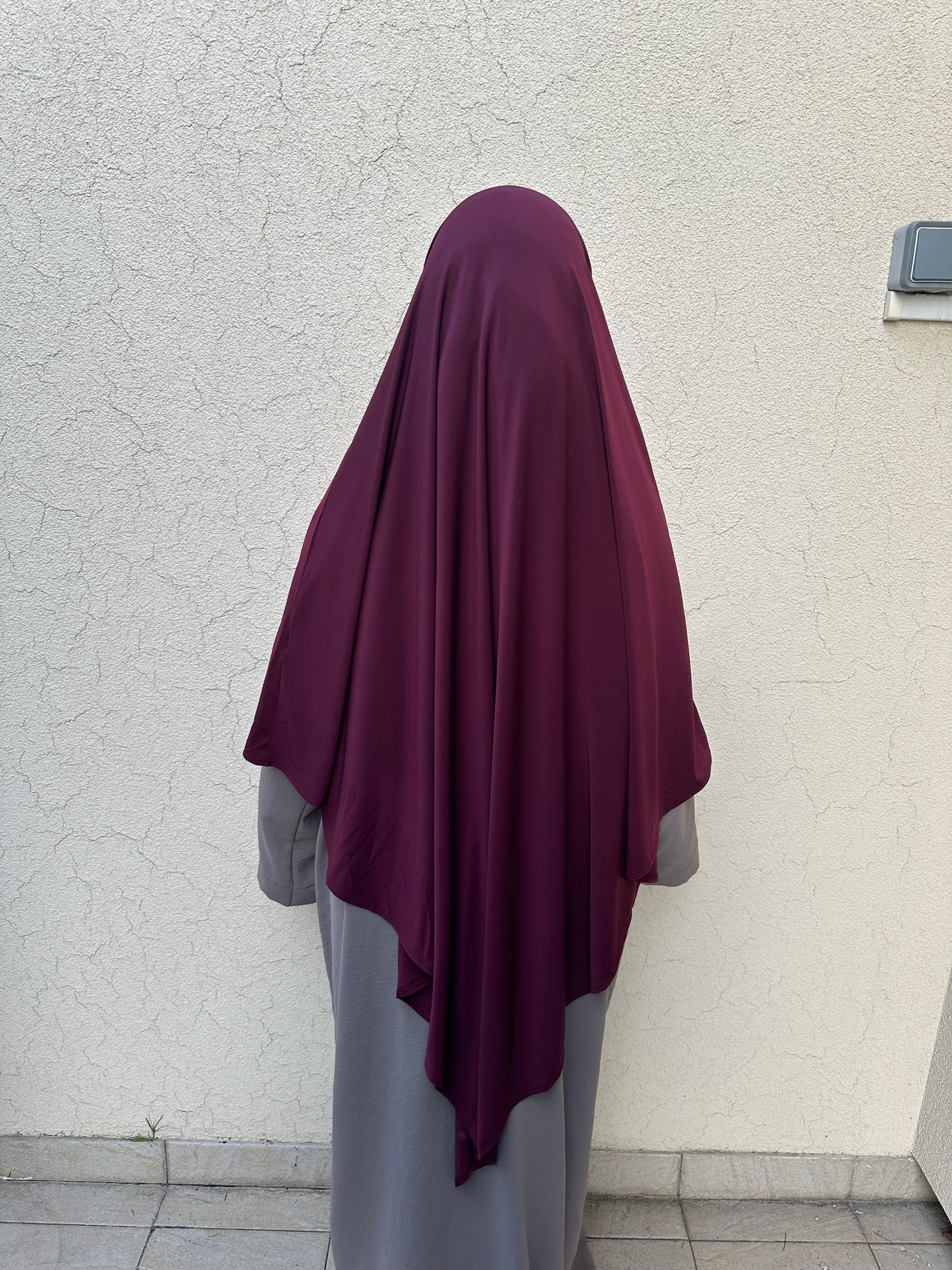 Khimar Jersey Premium luxe - Bordeaux