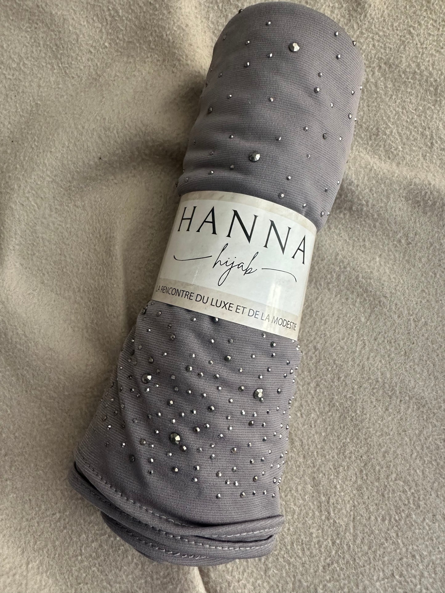 Jersey premium luxe Perle - Gris metal