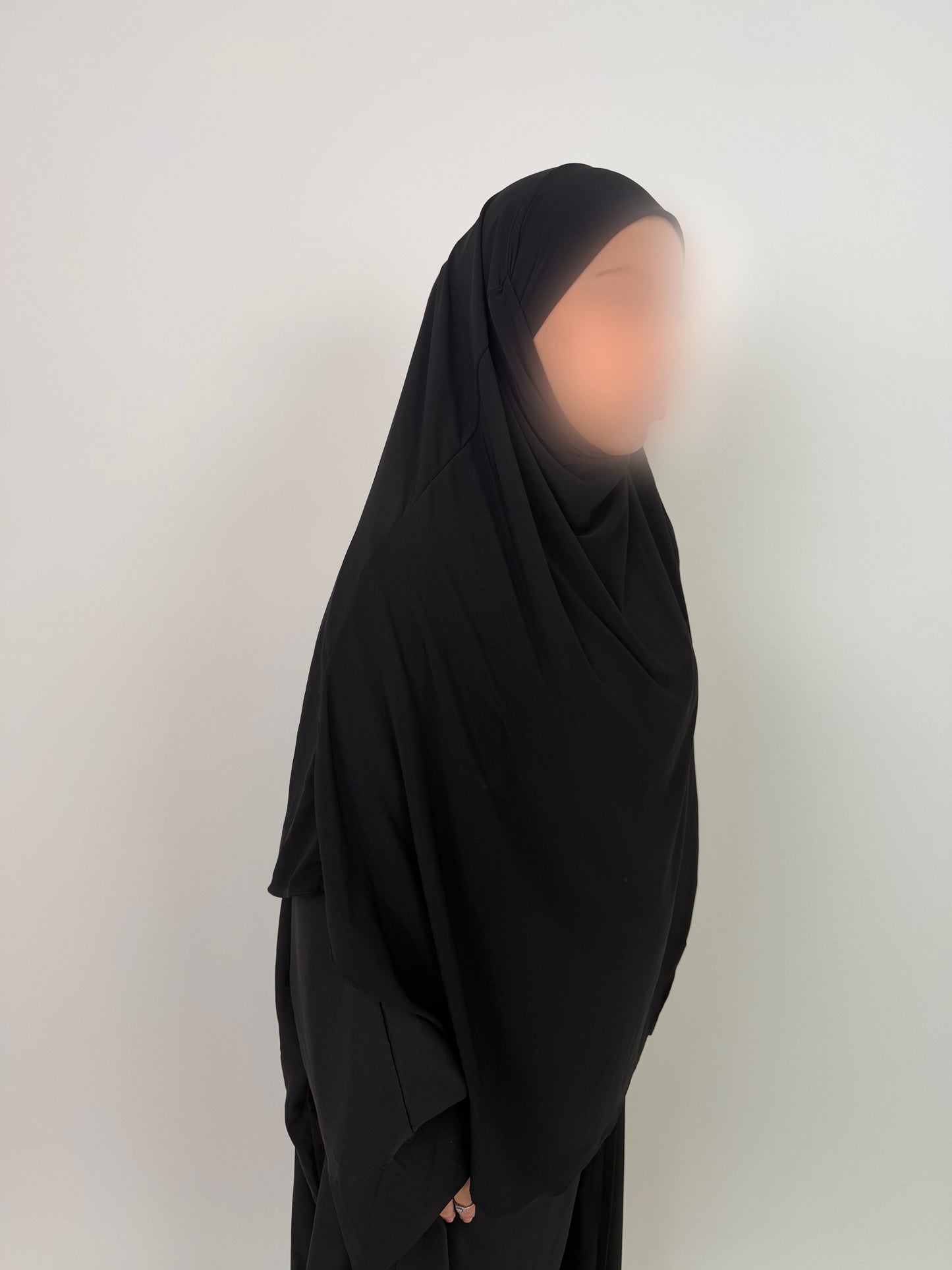 Khimar Jersey Premium luxe - Noir