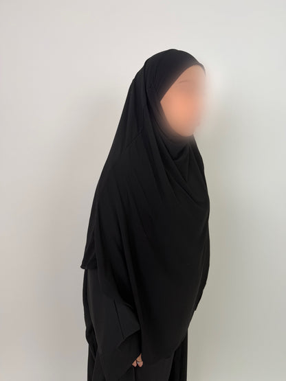 Khimar Jersey Premium luxe - Noir