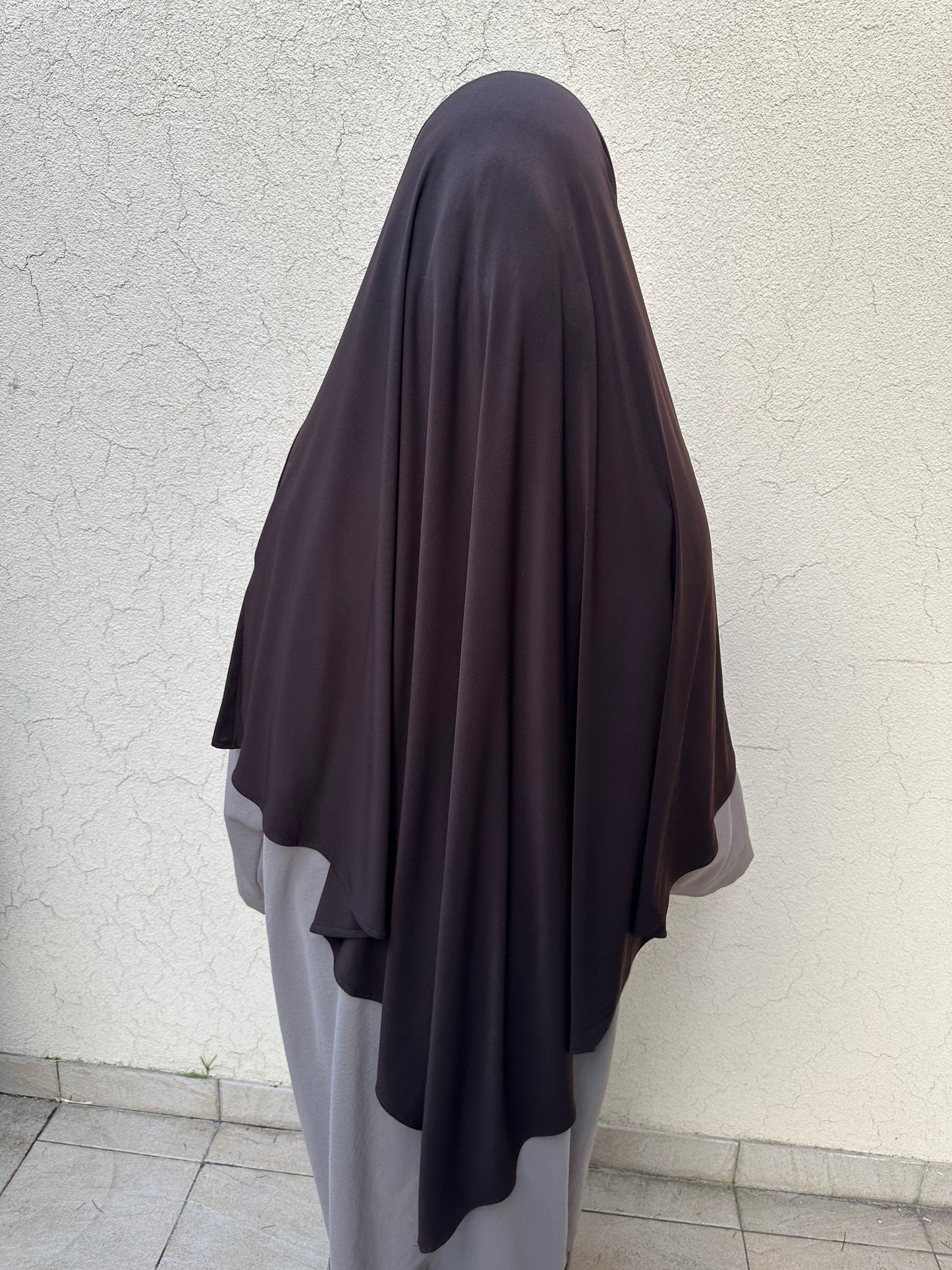 Khimar Jersey Premium luxe - Chocolat