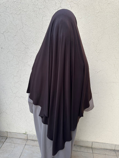 Khimar Jersey Premium luxe - Chocolat