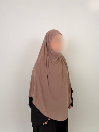 Khimar Jersey Premium luxe - Nude