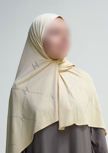 Jersey premium luxe - Signature H Jaune beurre