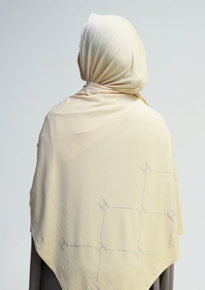 Jersey premium luxe - Signature H Jaune beurre