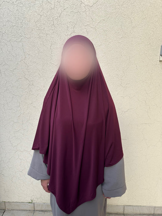 Khimar Jersey Premium luxe - Bordeaux