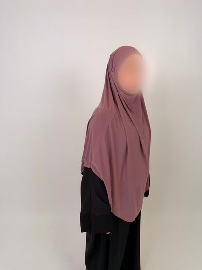 Khimar Jersey Premium luxe - Lac rose