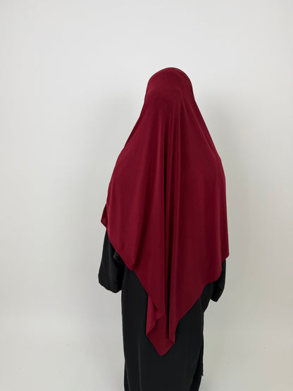 Khimar Jersey Premium luxe - Bordeaux