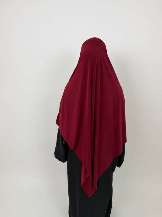 Khimar Jersey Premium luxe - Bordeaux