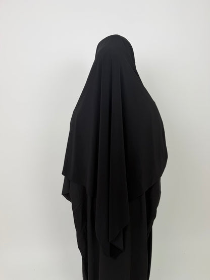 Khimar Jersey Premium luxe - Noir