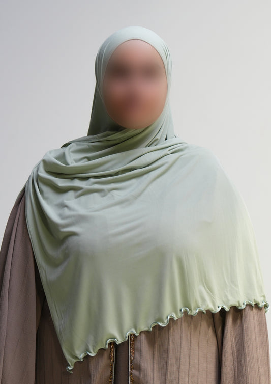 Jersey prenium luxe frisé - Vert pastel