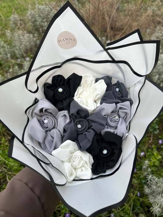 Bouquet de Quatre Hijabs - Cold grey