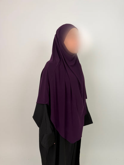 Khimar Jersey Premium luxe - Aubergine