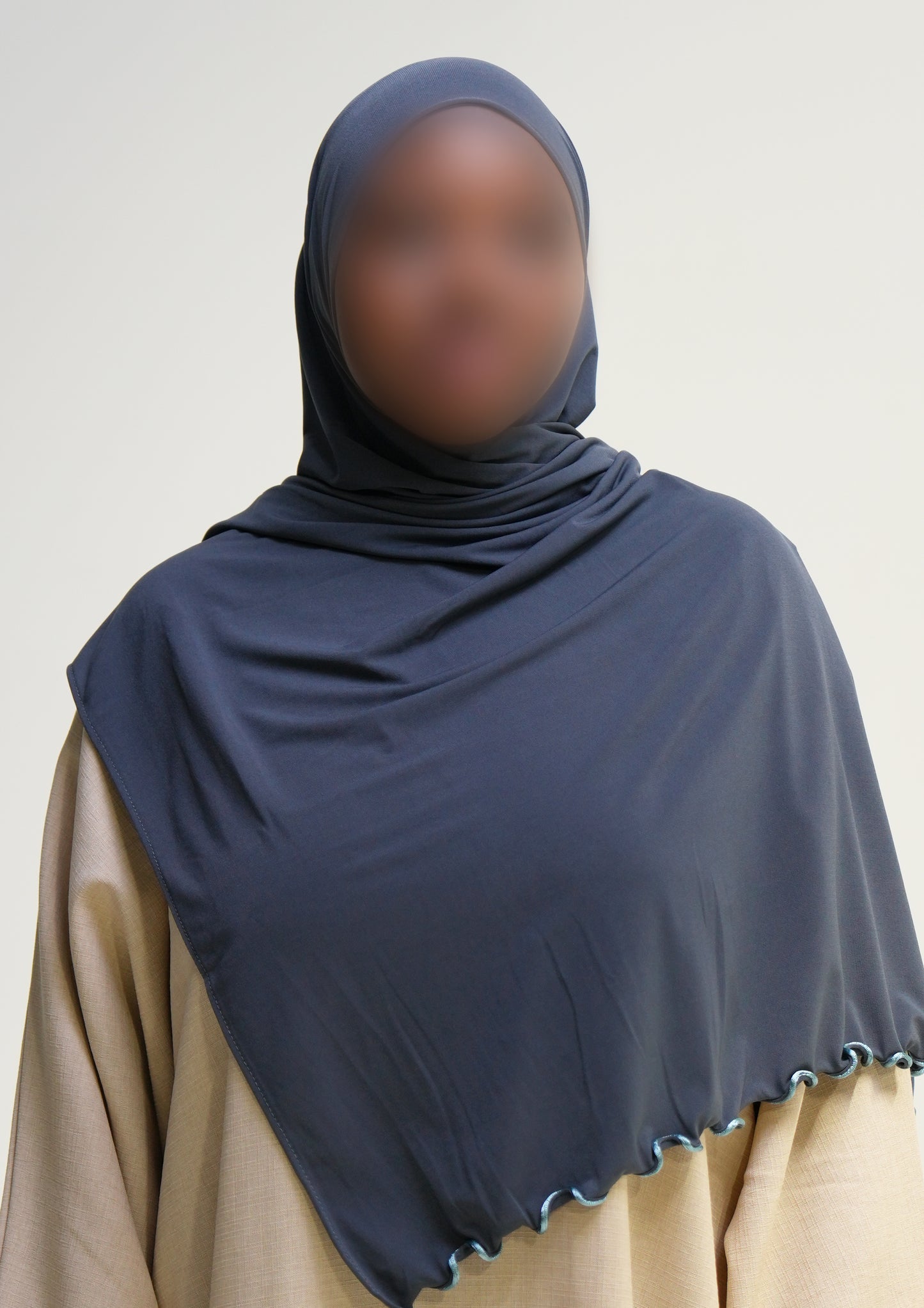 Jersey prenium luxe frisé - Gris bleuté