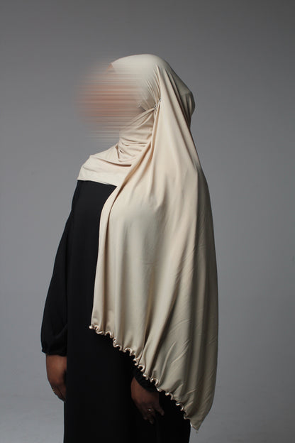 Jersey prenium luxe frisé - Beige foncé