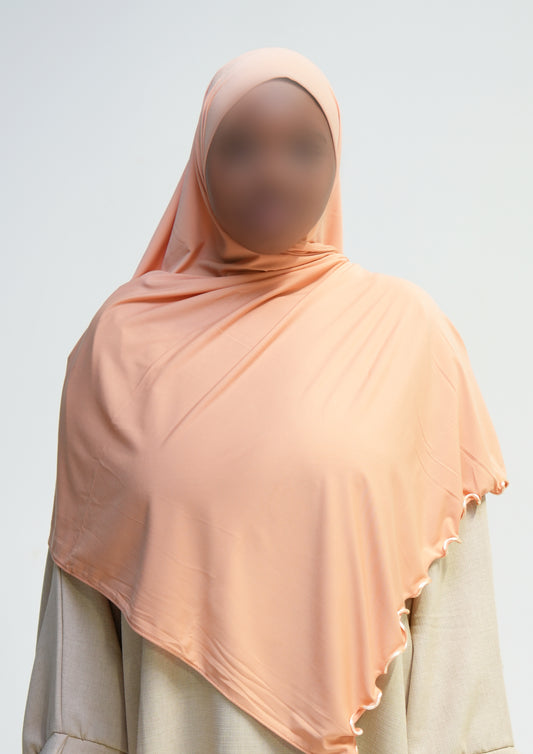 Jersey prenium luxe frisé - Peche
