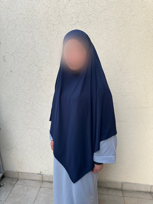 Khimar Jersey Premium luxe - Bleu marine