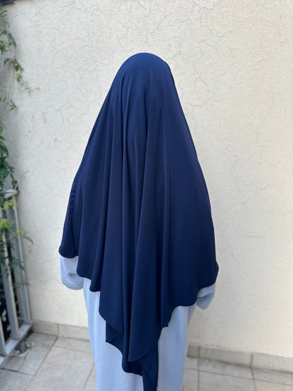 Khimar Jersey Premium luxe - Bleu marine