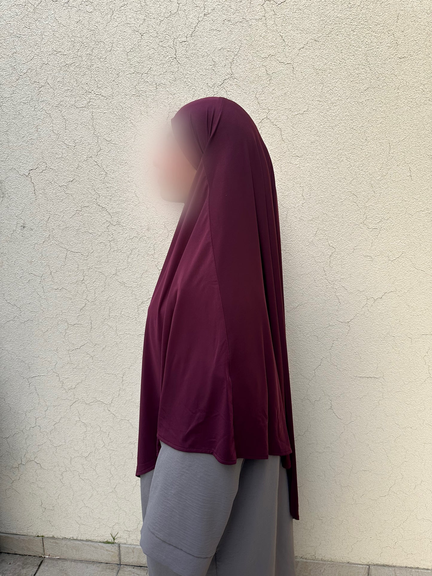 Khimar Jersey Premium luxe - Bordeaux