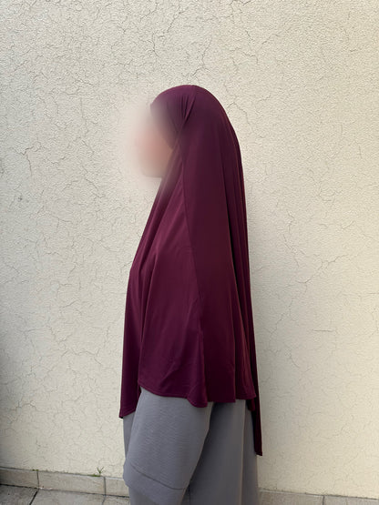 Khimar Jersey Premium luxe - Bordeaux