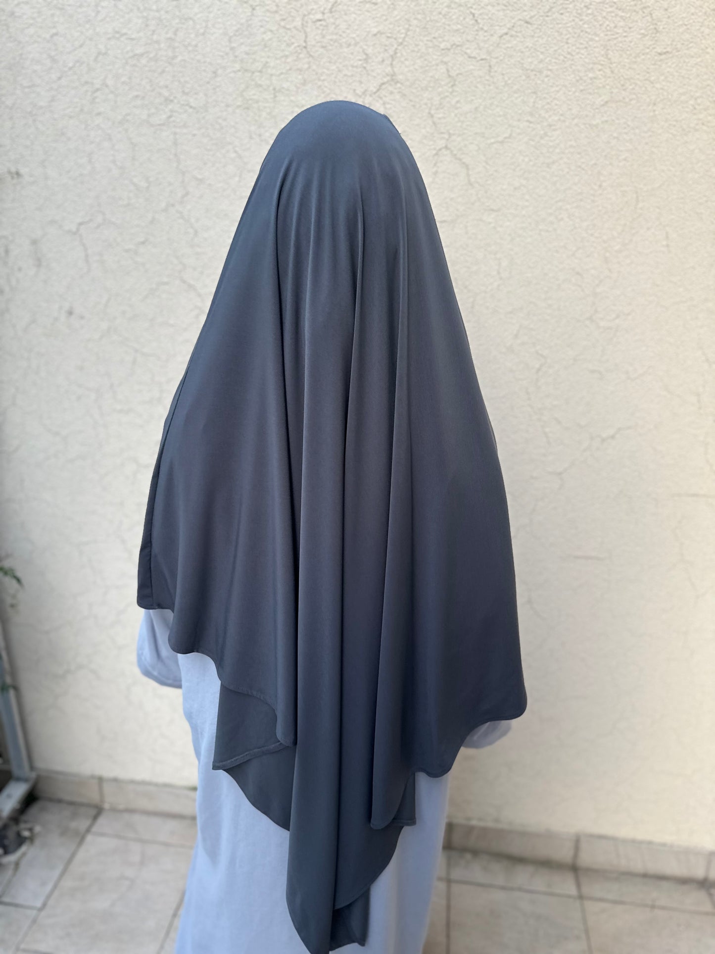 Khimar Jersey Premium luxe - Gris foncé