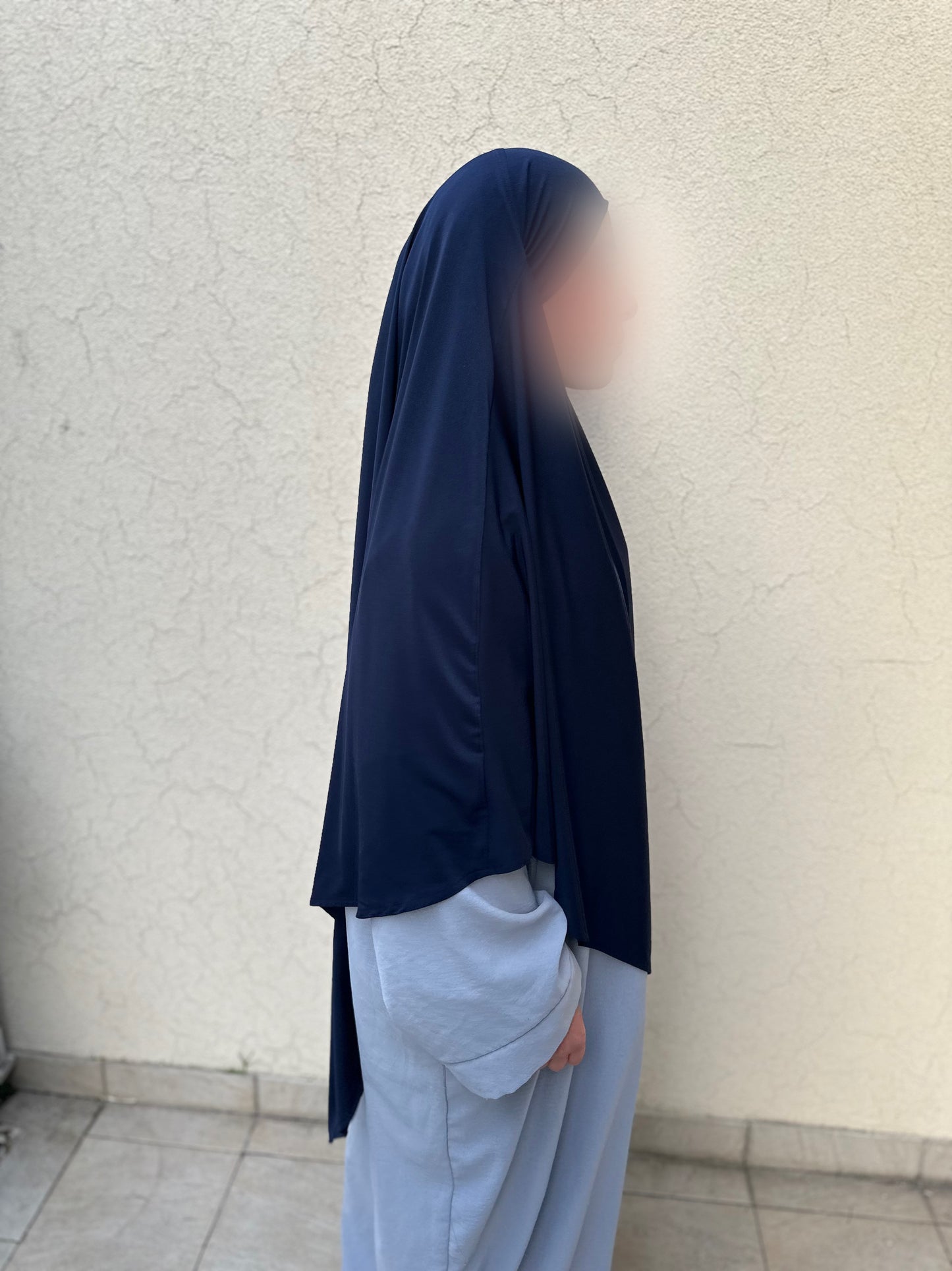 Khimar Jersey Premium luxe - Bleu marine