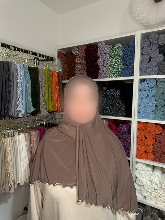 Jersey prenium luxe frisé - Taupe marron
