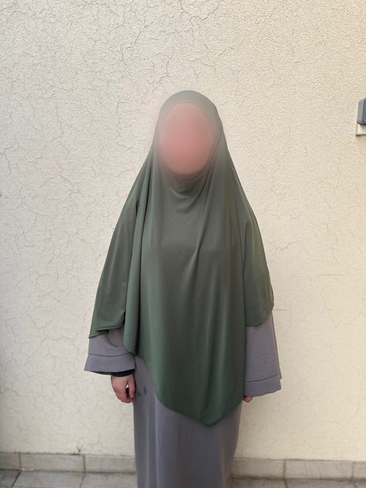 Khimar Jersey Premium luxe - Olive