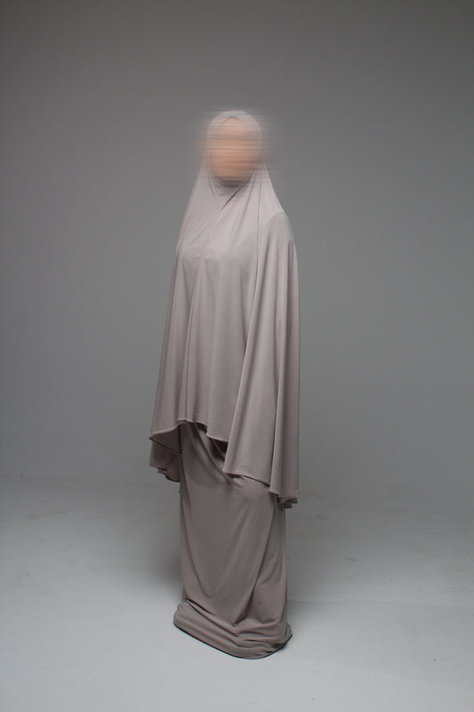 Robe de prière sans volant - Taupe