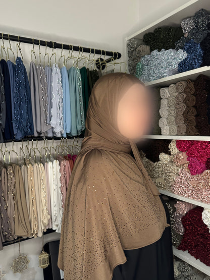 Jersey premium luxe Perle - Pécan