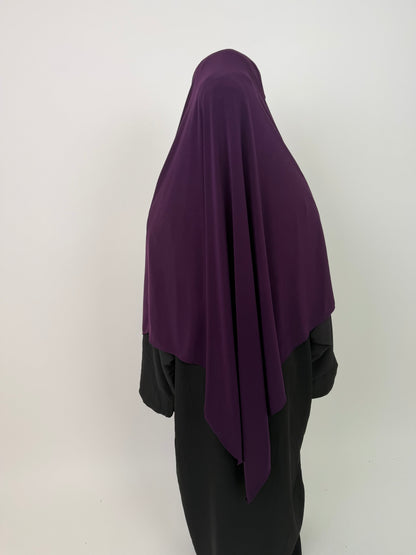 Khimar Jersey Premium luxe - Aubergine