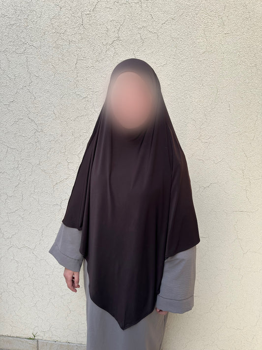 Khimar Jersey Premium luxe - Chocolat