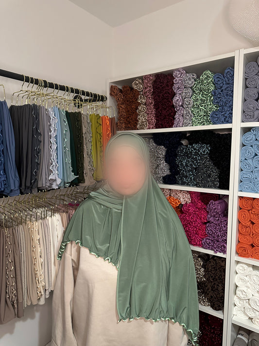 Jersey prenium luxe frisé satin - Menthe