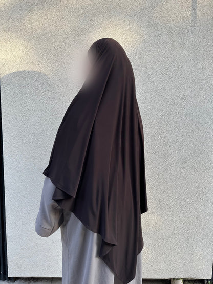 Khimar Jersey Premium luxe - Chocolat